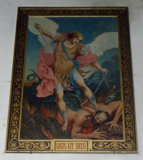 San Miguel Arcángel encadenando al demonio