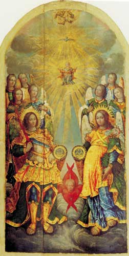 San Miguel Arcángel y la santísima trinidad
